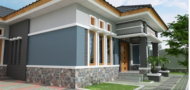 Teras Rumah Minimalis Batu Alam