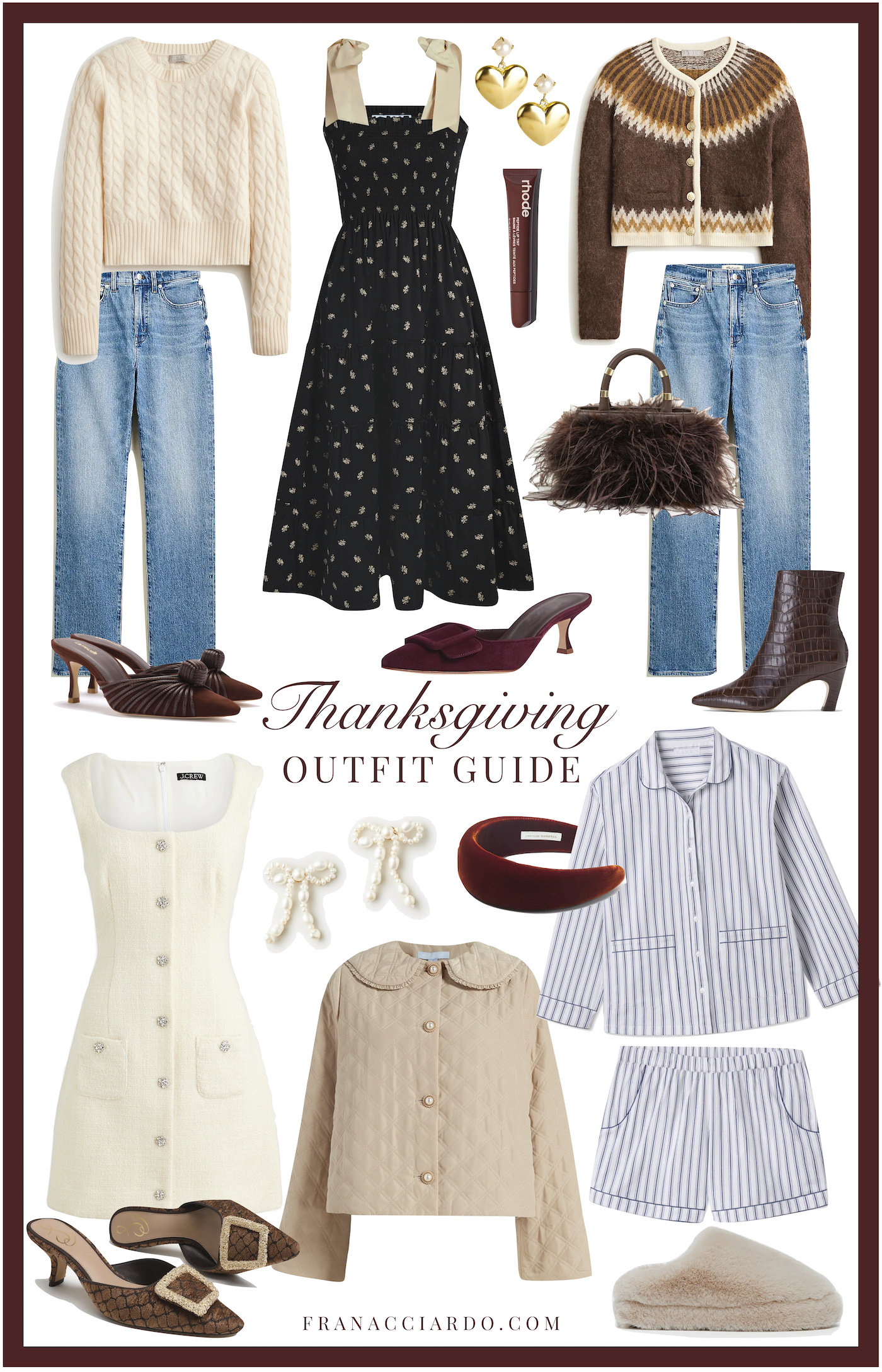 Thanksgiving Outfit Ideas Fran Acciardo Preppy Holiday Looks Holiday Party Outfit Guide