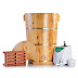 Sauna Keg, Lid and Roller (Oak )