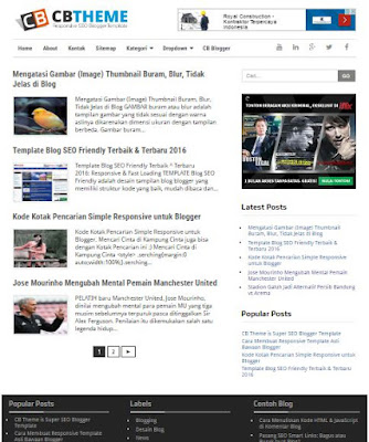 CB Theme Responsive Blogger Template 