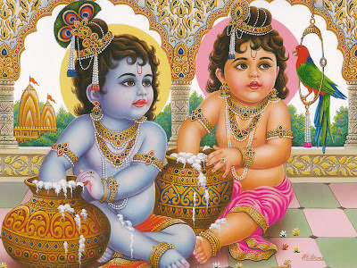 High Quality Picture of Lord Krishna and Balarama for desktop wallpaper