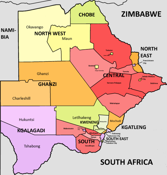 Botswana map