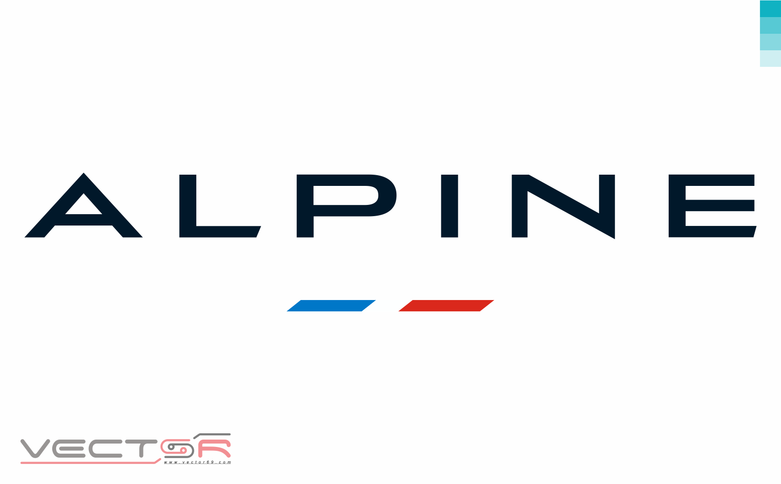 Alpine Cars Wordmark With Flag - Download Vector File SVG (Scalable Vector Graphics)