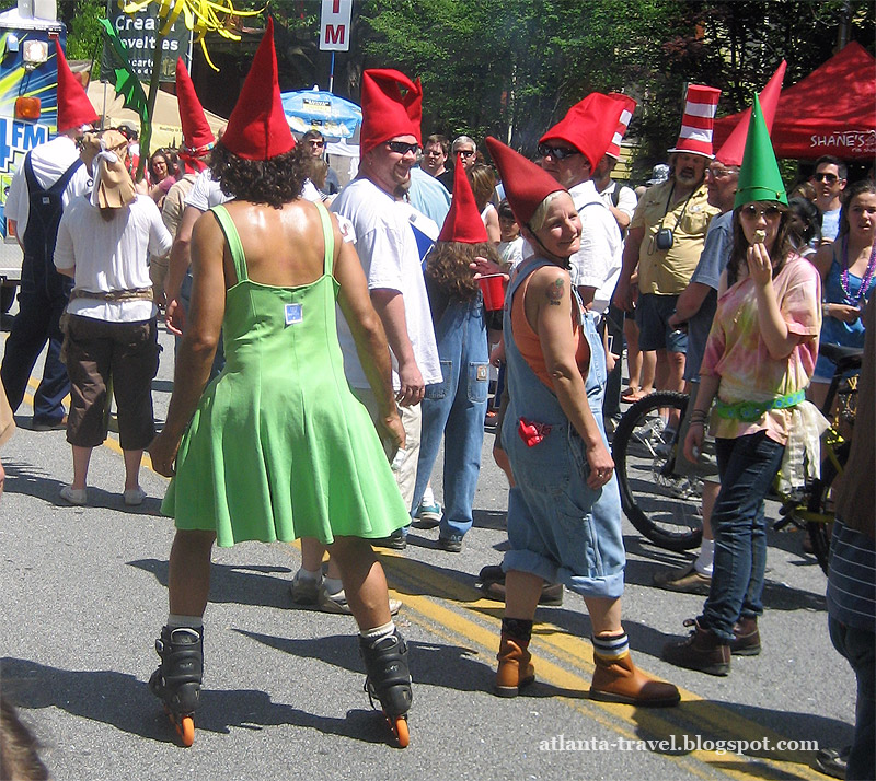 Парад и фестиваль в Инман парке. Inman park festival.