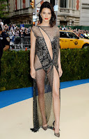 Kendall Jenner in naked dress at the 2017 Met Gala red carpet