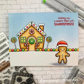 Sunny Studio Stamps: Jolly Gingerbread Customer Card by Courtney Kreeber