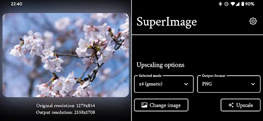 SuperImage تطبيق جديد يعمل بالذكاء الصناعي في تعديل الصور و بدون انترنت