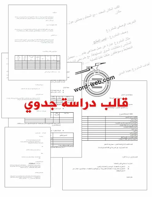 نموذج دراسة جدوي doc pdf فارغ جاهز للتعديل