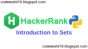 Introduction to Sets in Python - HackerRank Solution