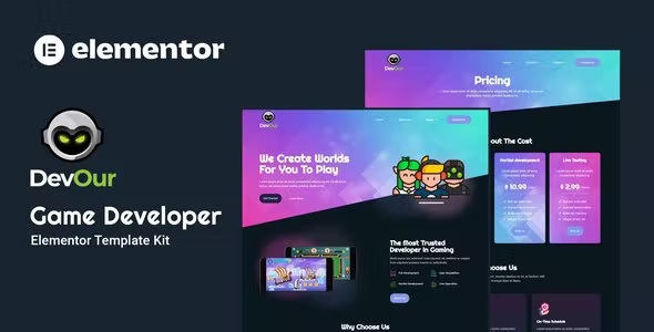 Best Game Developer Elementor Template Kit