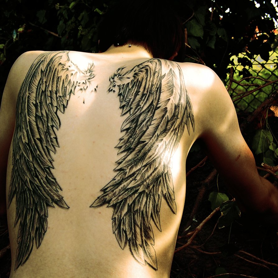 Angel wing tattoos come in a variety of different sizes They usually