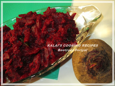 Simple Beetroot Poriyal | செங்கிழங்கு பொரியல்