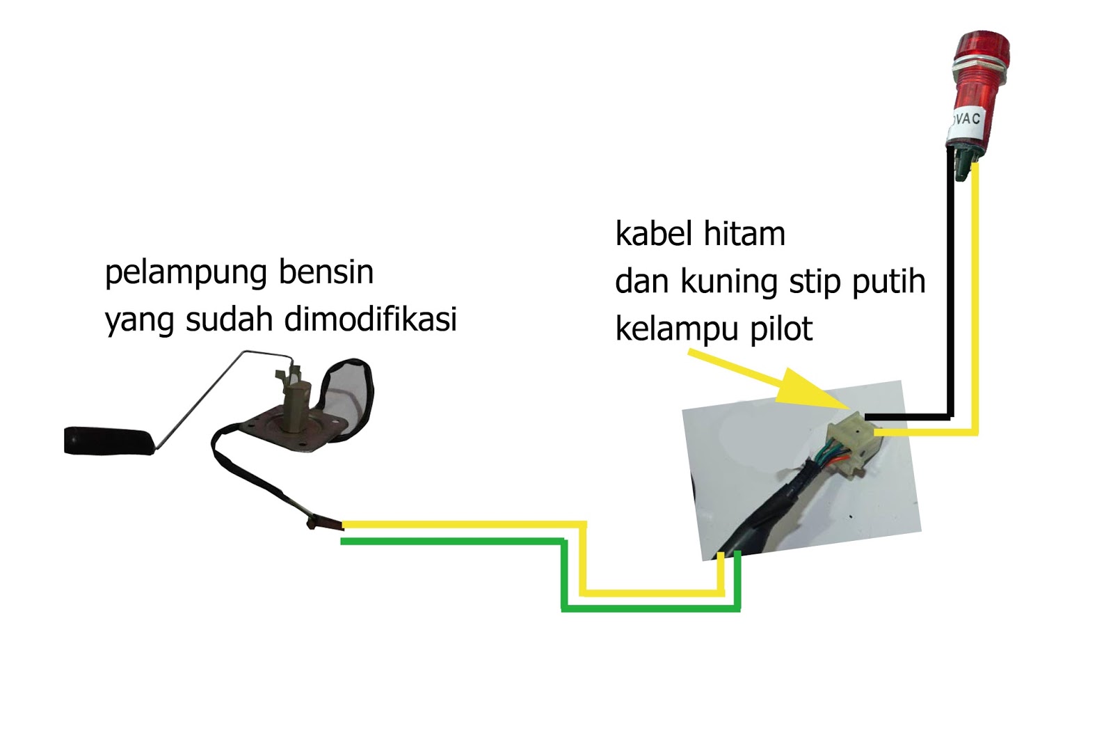 BAGI BAGI ILMU GRATIS MEMBUAT INDIKATOR BENSIN MOTOR CUSTOM