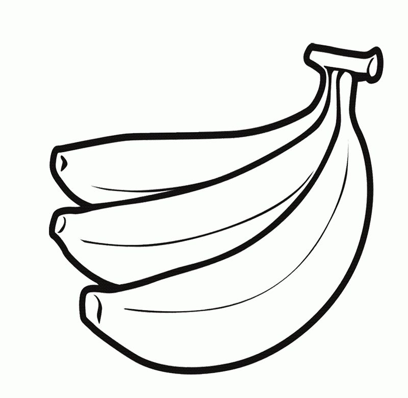 Desenhos para colorir de banana 