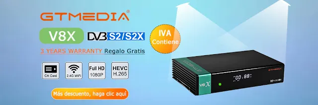 Hot sale Gtmedia V8X DVB-S2X Satellite TV Receiver Same as Gtmedia V8 NOVA V9 Prime V8 Honor Built-in WIFI H.265 1080P No app