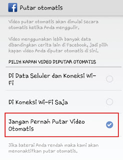 pilihan kapan video diputar otomatis