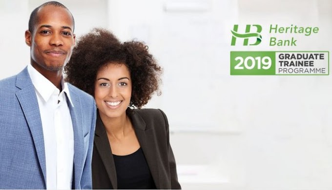 Apply Now : 2019 Heritage Bank Nigeria Recruitment Exercise Application