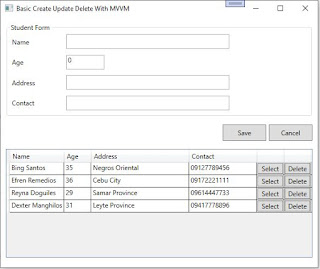 WPF CRUD Application Using DataGrid, MVVM Pattern, Entity Framework, And C#.NET