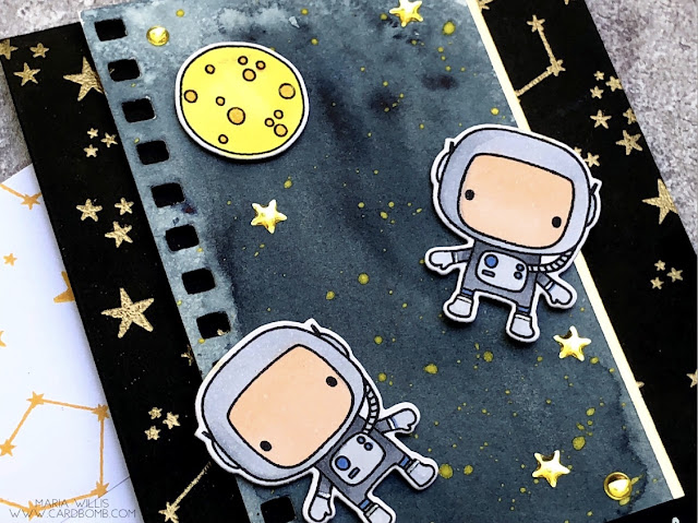 #art, #card, #cardbomb, #cardmaking, #color, #copics, #ink, #moonmen, #nuvoshimmerpowder, #outerspace, #paper, #papercraft, #reverseconfetti, #stamping, #tonicstudiosusa, #video, #videotutorial, #watercolor, 