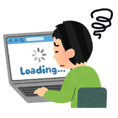 遅いインターネットのイラスト