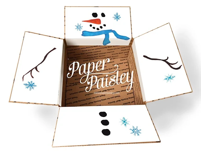 snowman flap box stickers