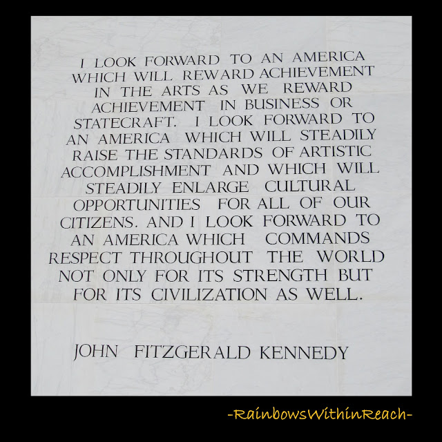 photo of: Kennedy quote on the Arts, Kennedy Center for the Arts