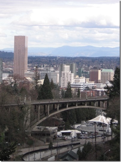 IMG_2654 View of Vista Bridge & Downtown Portland from Washington Park in Portland, Oregon on February 27, 2010
