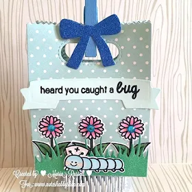 Sunny Studio Stamps: A Backyard Bugs "Heard You Caught A Bug" Get Well Gift Bag by ML Russell.