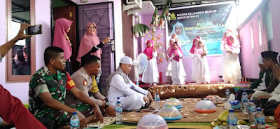 Babinsa Koramil 1710-02/Timika Hadiri Serta Mengamankan Jalannya Peringatan Acara Maulid Nabi Muhammad SAW 1444 H/2022 M