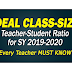 IDEAL CLASS-SIZE for SY 2019-2020 (Every Teacher Must Know)