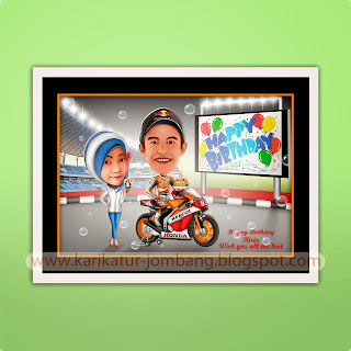 Karikatur Wajah Moto GP