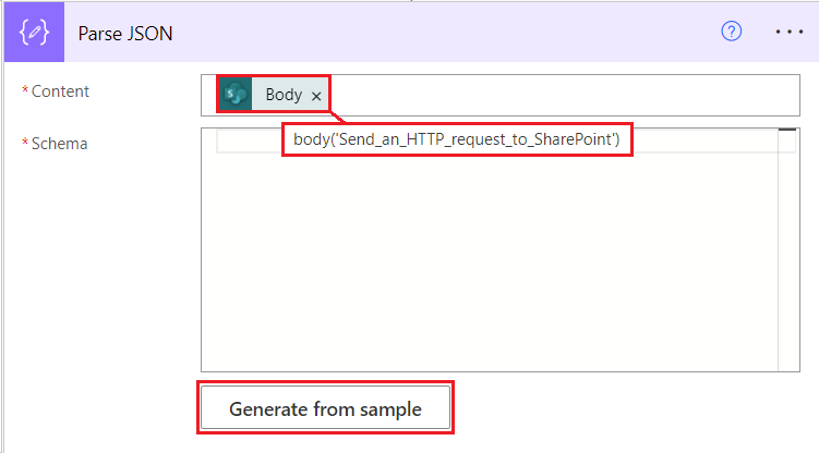 Generate from sample schema