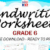 HANDWRITING WORKSHEETS for GRADE 6 (Free Download)