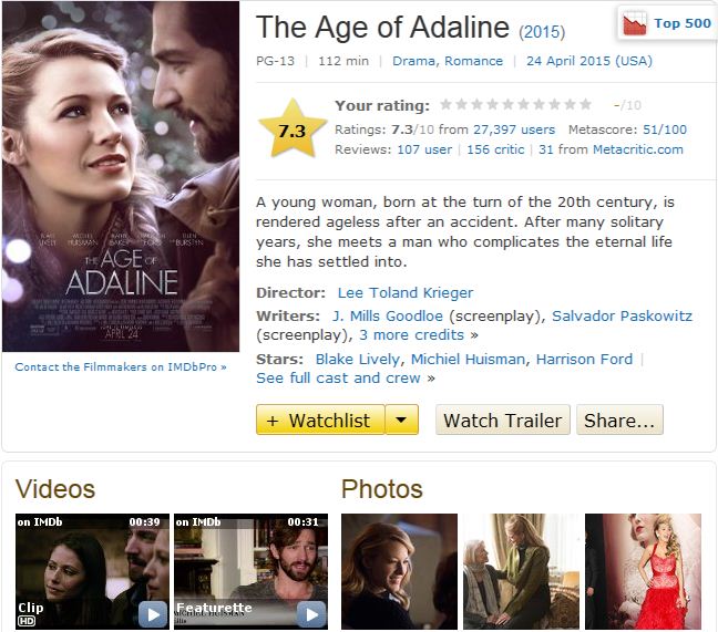 the age of adaline full movie streaming