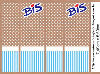 Brown and Light Blue Free Printable  Labels.