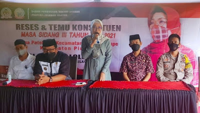 Legislator Sulsel Hj.Kartini Lolo Serap Aspirasi di Patobong Pinrang