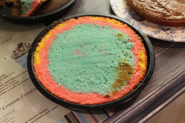 Mulitcoloured Rainbow Cake