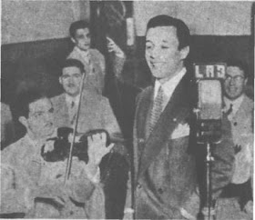 Roberto Rufino en Radio Belgrano con la orquesta de Atilio Bruni en 1944