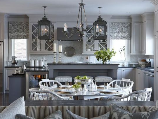 how to coordinate lighting in your kitchen - island and breakfast nook combinations
