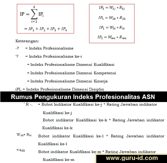 gambar Rumus Pengukuran Indeks Profesionalitas ASN