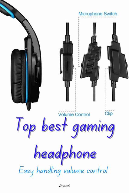 sades sa-708 stereo gaming headphone headset with microphone (blue)