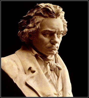 Marble bust of Beethoven