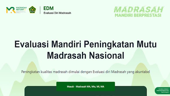 Instrumen Bukti Fisik Evaluasi Diri Madrasah (EDM) Word dan Excel