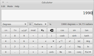 Calculator Bawaan Linux Default