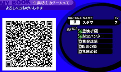 Pq2攻略 連鎖pt用スキルqrコード集 おまけ ハム子用マダqrコード 生臭坊主のゲームメモ