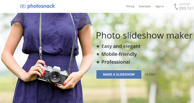 PhotoSnack is a free photo slideshow creator