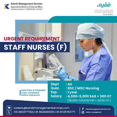 Urgently Required Nurses for Dr Soliman Fakeeh Hospital, Saudi Arabia