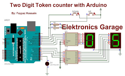 Token counter using Arduino and 7 segment Display
