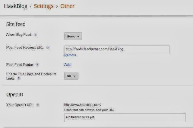 Turn Off RSS Feeds in Blogger