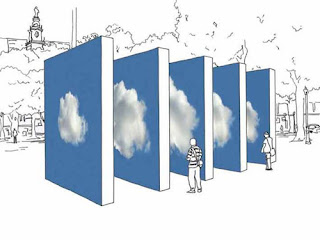 Instalação Nuvem de Eduardo Coimbra, publicada no blog good news de Isabella Lychowski